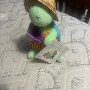 Vintage 1997 Hallmark Trevor Turtle 7" Stuffed Plush Crayola Storybook Friends